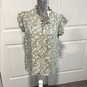 Buffalo David Bitton Green Floral Blouse